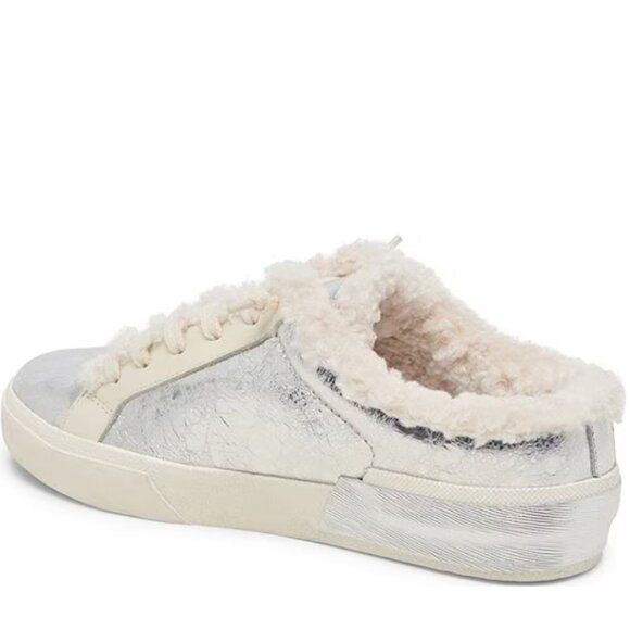 NEW  DOLCE VITA Leather Zantel Sneakers in Silver Multi for women 1125 3t7 - Picture 11 of 12